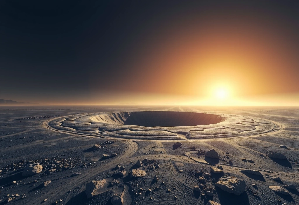 The silence of a crater floor